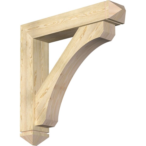 Ekena Millwork Legacy Arts and Crafts Rough Sawn Bracket w/ Offset Brace, Douglas Fir, 8"W x 42"D x 42"H BKT0806X42X42LEC03RDF - main